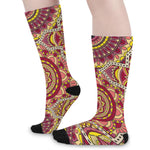 Sangria Mandala Bohemian Pattern Print Long Socks