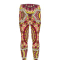 Sangria Mandala Bohemian Pattern Print Men's Leggings