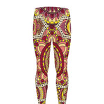 Sangria Mandala Bohemian Pattern Print Men's leggings