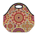 Sangria Mandala Bohemian Pattern Print Neoprene Lunch Bag