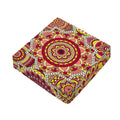 Sangria Mandala Bohemian Pattern Print Outdoor Seat Cushion Cover