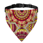 Sangria Mandala Bohemian Pattern Print Over The Collar Dog Bandana