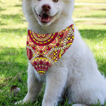 Sangria Mandala Bohemian Pattern Print Over The Collar Dog Bandana