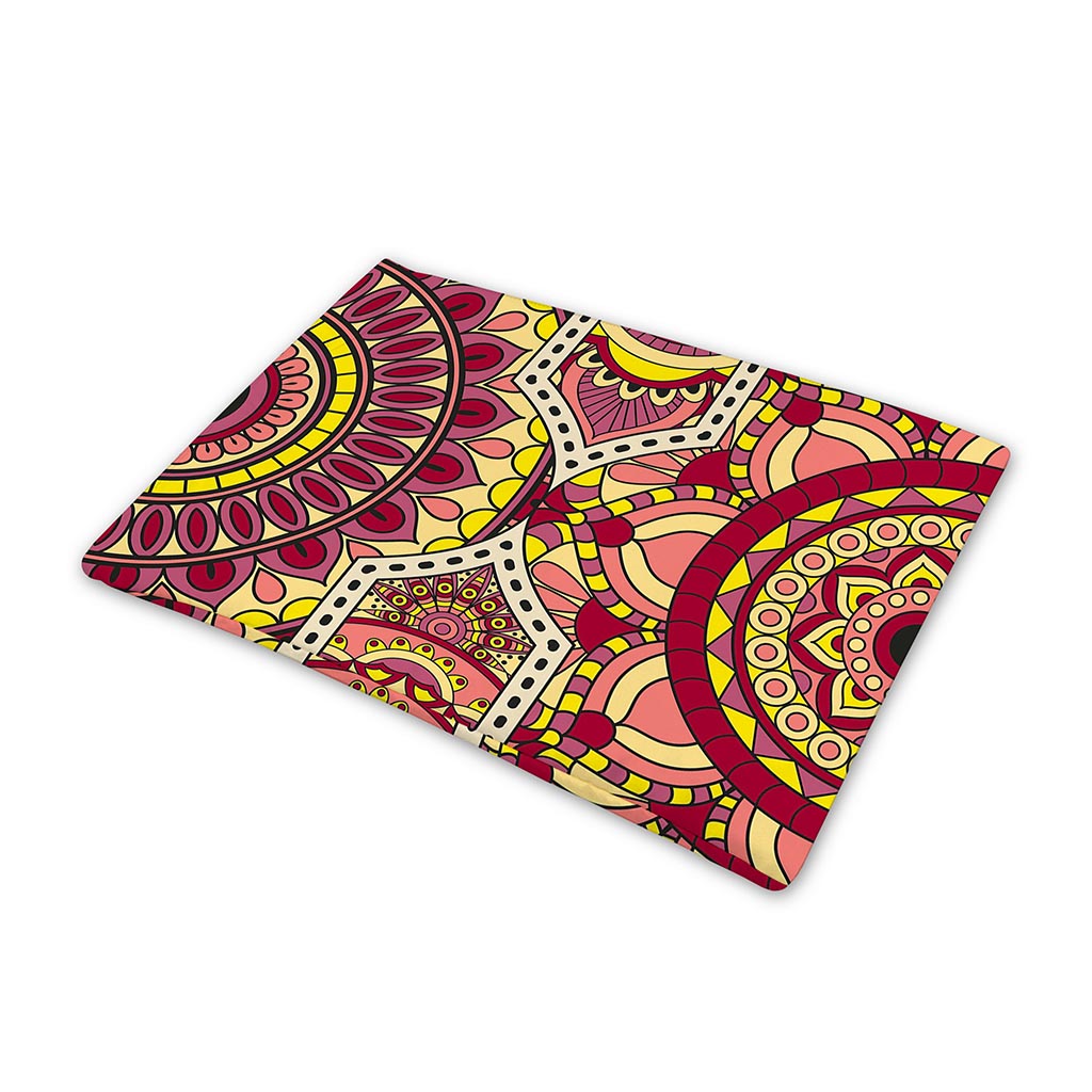Sangria Mandala Bohemian Pattern Print Pet Cooling Mat Cover
