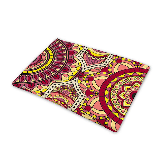 Sangria Mandala Bohemian Pattern Print Pet Cooling Mat Cover
