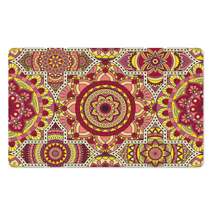 Sangria Mandala Bohemian Pattern Print Polyester Doormat