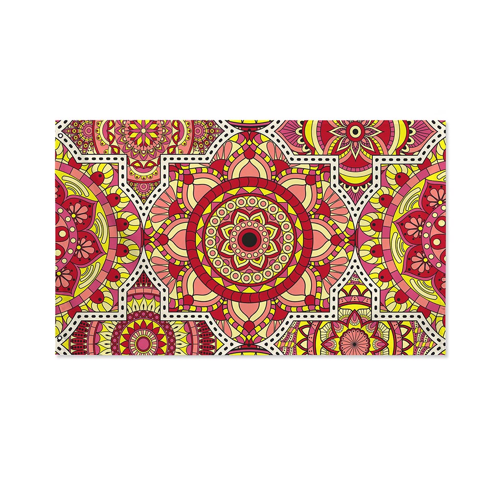 Sangria Mandala Bohemian Pattern Print Polyester Flag