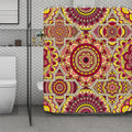 Sangria Mandala Bohemian Pattern Print Polyester Shower Curtain