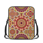 Sangria Mandala Bohemian Pattern Print Rectangular Crossbody Bag