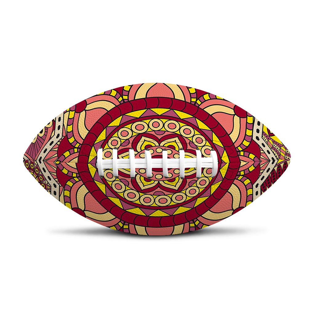 Sangria Mandala Bohemian Pattern Print Rugby Ball