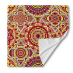 Sangria Mandala Bohemian Pattern Print Silk Bandana