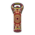 Sangria Mandala Bohemian Pattern Print Single Neoprene Wine Tote