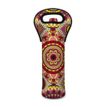 Sangria Mandala Bohemian Pattern Print Single Neoprene Wine Tote