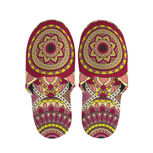 Sangria Mandala Bohemian Pattern Print Slippers