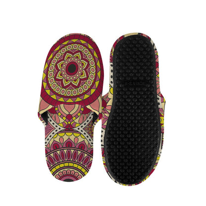Sangria Mandala Bohemian Pattern Print Slippers