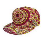 Sangria Mandala Bohemian Pattern Print Snapback Cap