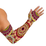 Sangria Mandala Bohemian Pattern Print Sun Protection Arm Sleeves