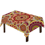 Sangria Mandala Bohemian Pattern Print Tablecloth