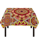 Sangria Mandala Bohemian Pattern Print Tablecloth