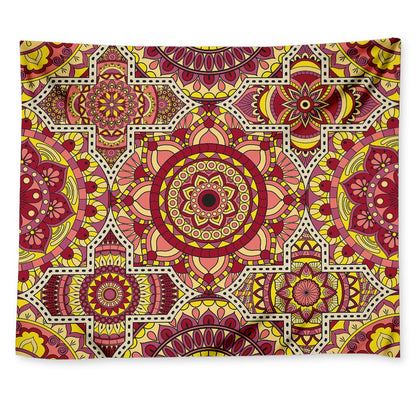 Sangria Mandala Bohemian Pattern Print Tapestry