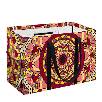Sangria Mandala Bohemian Pattern Print Utility Tote Bag