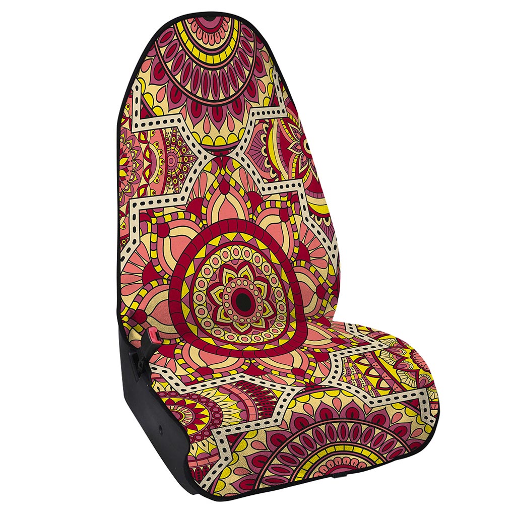 Sangria Mandala Bohemian Pattern Print Waterproof Car Seat Cover