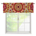 Sangria Mandala Bohemian Pattern Print Window Valance