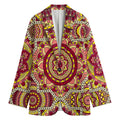 Sangria Mandala Bohemian Pattern Print Women's Blazer