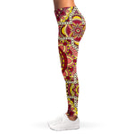 Sangria Mandala Bohemian Pattern Print Women's Leggings