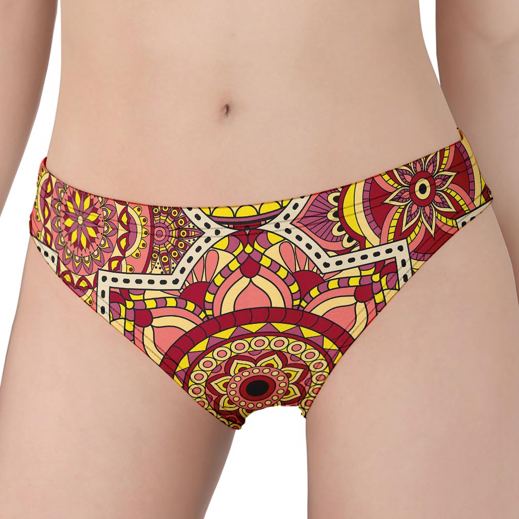 Sangria Mandala Bohemian Pattern Print Women's Panties