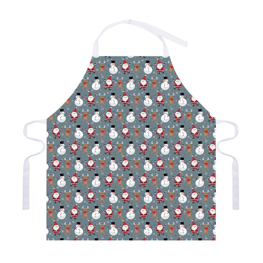 Santa Claus And Friends Pattern Print Adjustable Apron