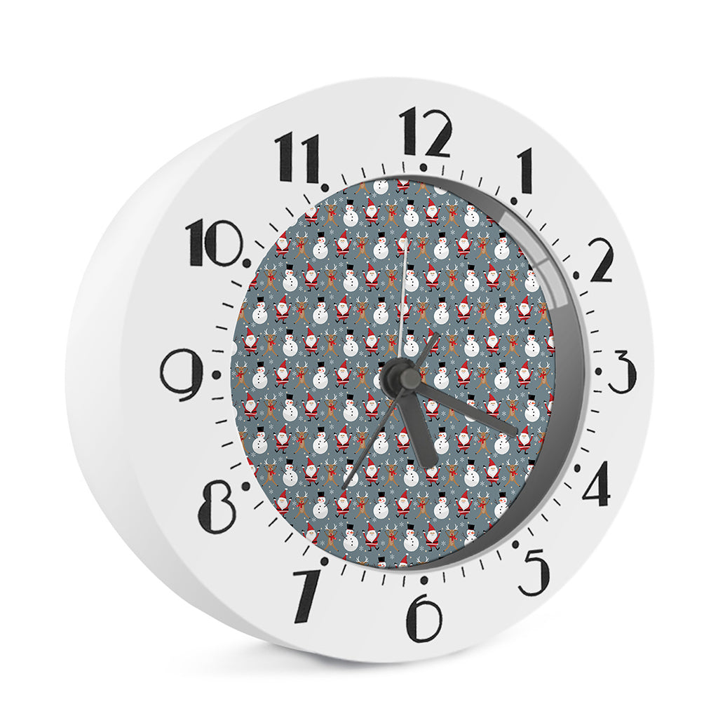 Santa Claus And Friends Pattern Print Alarm Clock