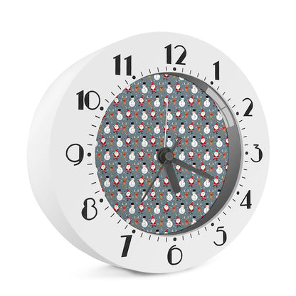 Santa Claus And Friends Pattern Print Alarm Clock