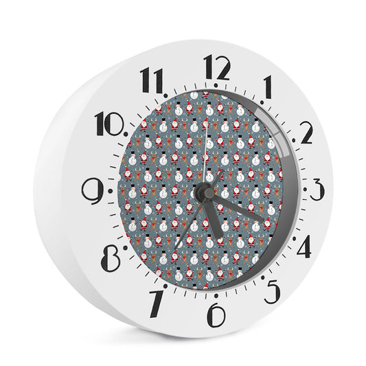 Santa Claus And Friends Pattern Print Alarm Clock