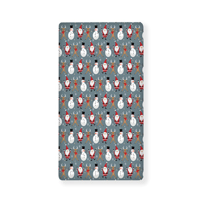 Santa Claus And Friends Pattern Print Baby Crib Sheet