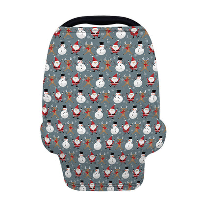Santa Claus And Friends Pattern Print Baby Seat Cover