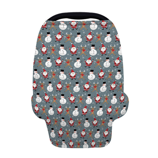Santa Claus And Friends Pattern Print Baby Seat Cover