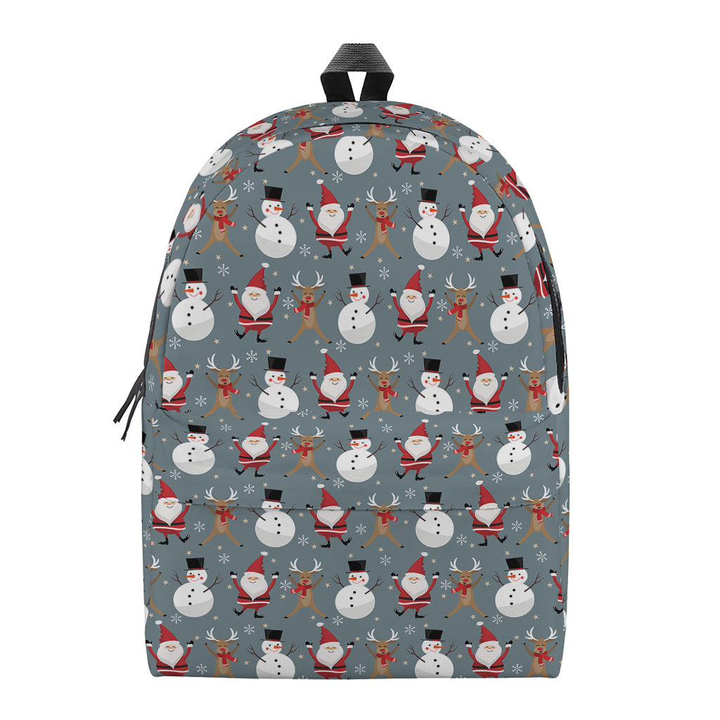 Santa Claus And Friends Pattern Print Backpack