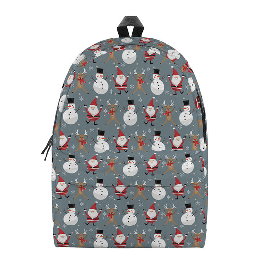 Santa Claus And Friends Pattern Print Backpack