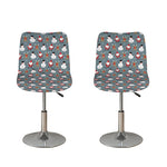 Santa Claus And Friends Pattern Print Bar Stool Covers