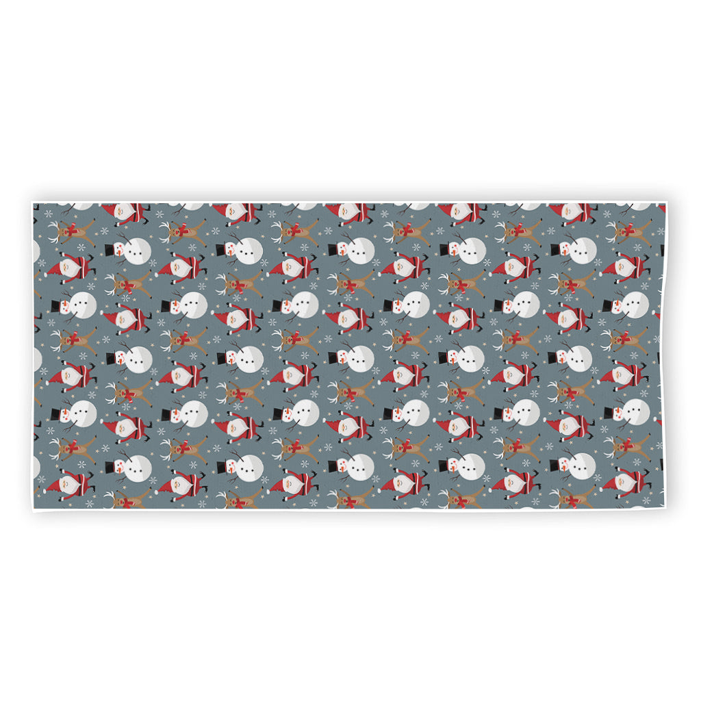 Santa Claus And Friends Pattern Print Beach Towel