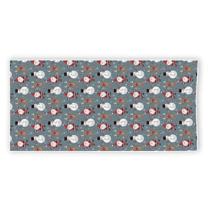 Santa Claus And Friends Pattern Print Beach Towel