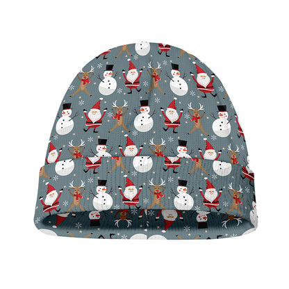 Santa Claus And Friends Pattern Print Beanie