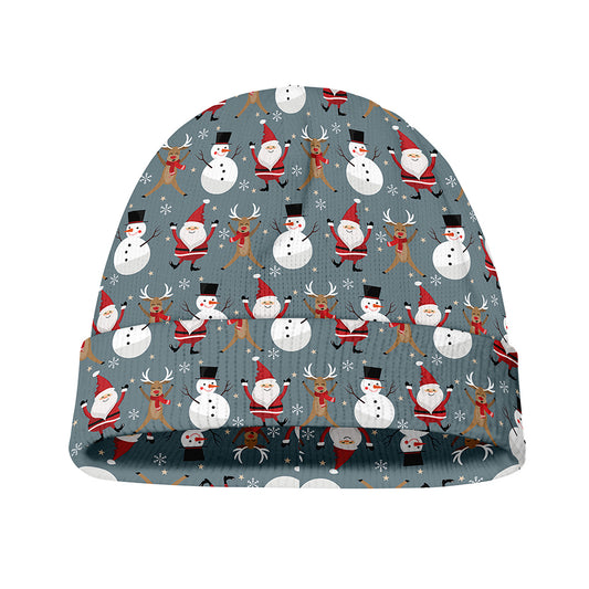 Santa Claus And Friends Pattern Print Beanie