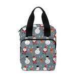 Santa Claus And Friends Pattern Print Bible Tote Bag