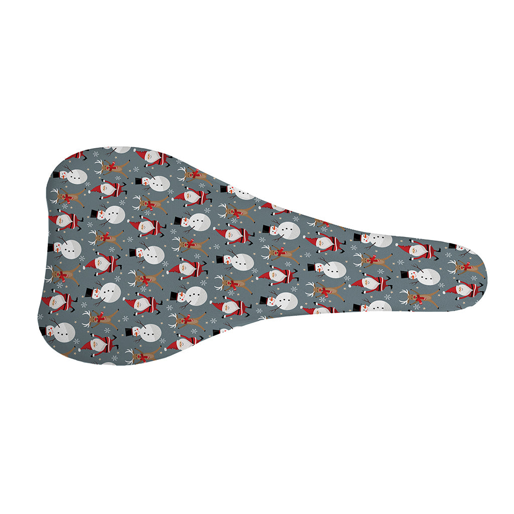 Santa Claus And Friends Pattern Print Bicycle Seat Cover