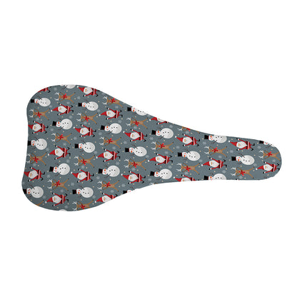 Santa Claus And Friends Pattern Print Bicycle Seat Cover
