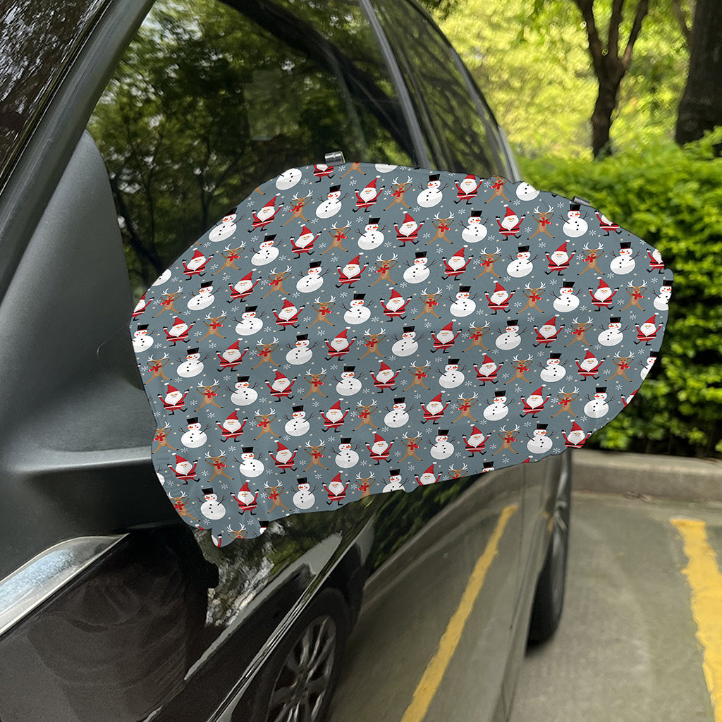 Santa Claus And Friends Pattern Print Car Side Mirror Covers