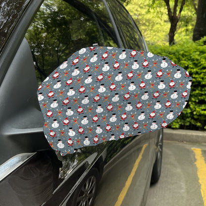 Santa Claus And Friends Pattern Print Car Side Mirror Covers