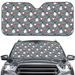 Santa Claus And Friends Pattern Print Car Windshield Sun Shade